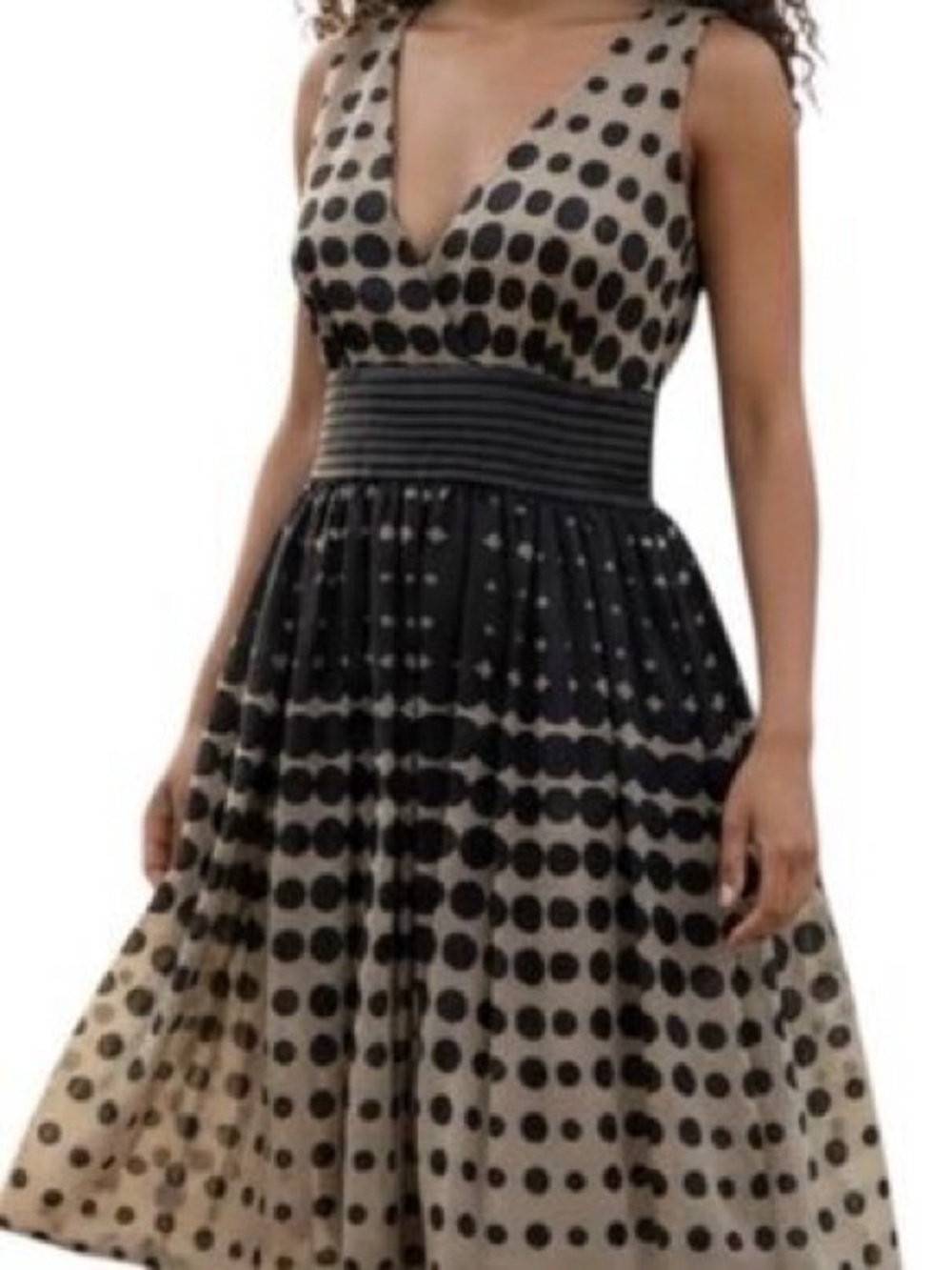 NWT Anthropologie / Burlapp | Optical Illusion Polka Dot Cocktail Dress, size 0
